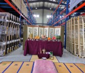 왜관 물류센타내 (주)티에이치에이컴퍼니 발전,안전기원제